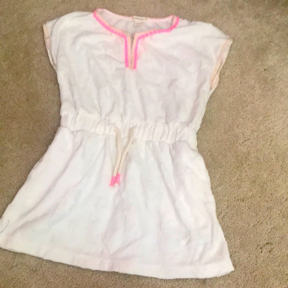 Crewcuts girls 5 white star swim cover-up